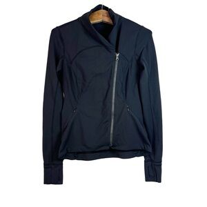 Lululemon Women’s Black Precision Asymmetrical Jacket Full Zip Size 8 Athletic